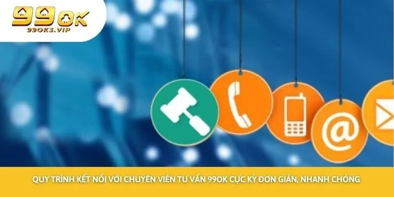 Quy trình kết nối với chuyên viên tư vấn 99ok cực kỳ đơn giản, nhanh chóng